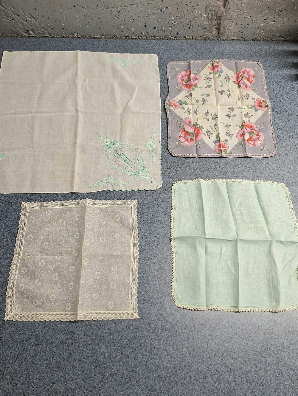 Vintage Handkerchief Set Of 4